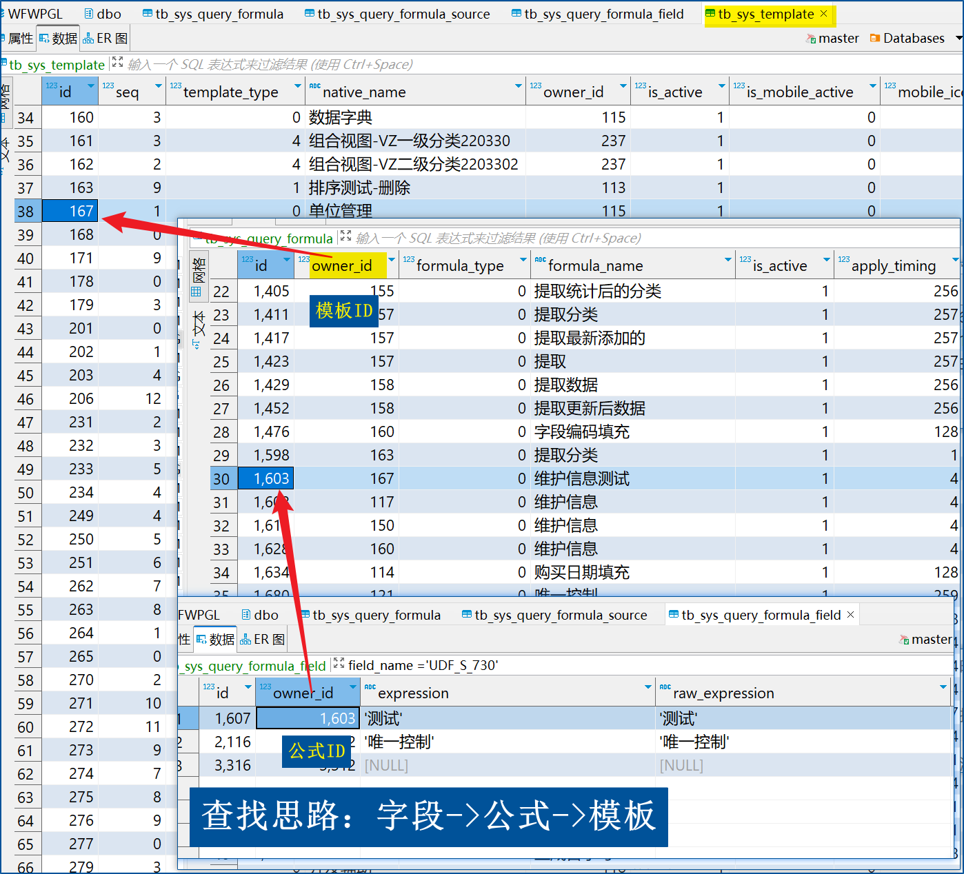 【字段->提取公式->模板】倒查字段引用关系#新增列表规范