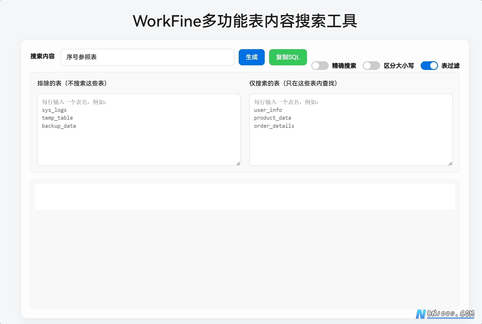图片[1]-实用工具丨数据库关键词搜索查询语句-本牛千智丨专注WorkFine开发