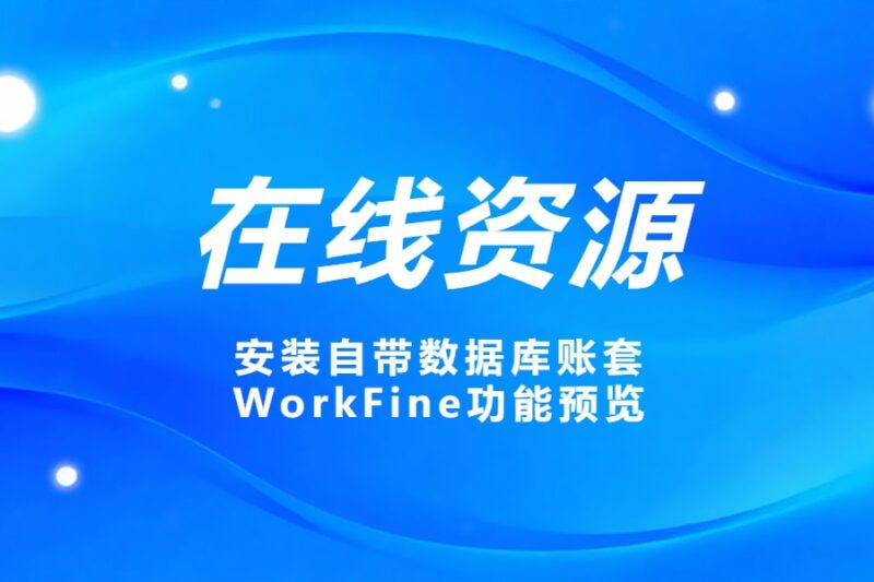 官方内置数据库账套在线体验-本牛千智丨专注WorkFine开发